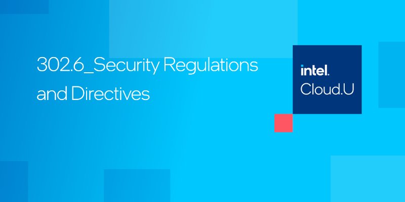 Chapter 1:Security Regulations and Directives